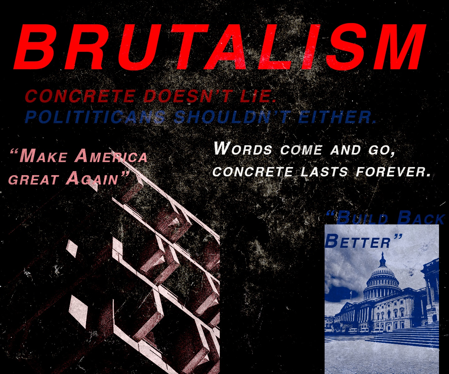 Poster design Brutalism